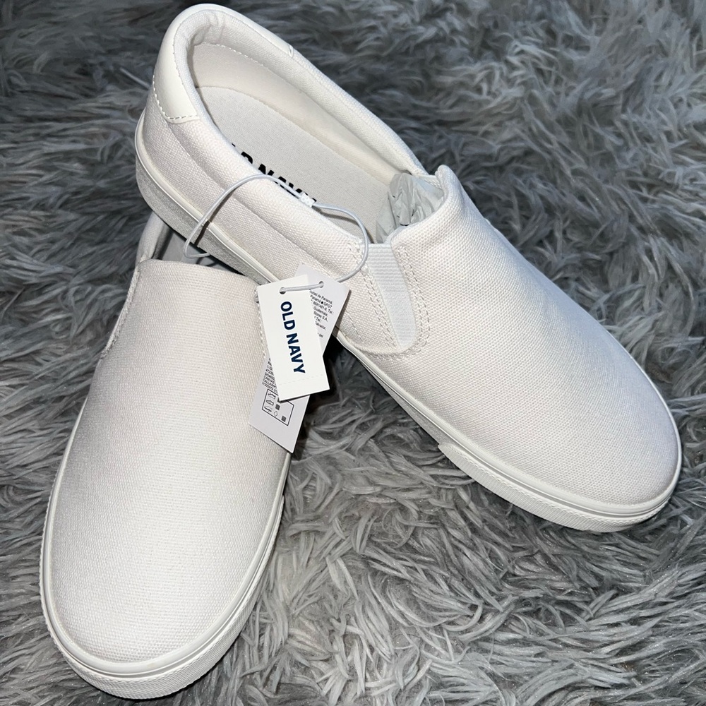Old Navy | Men's White Canvas Slip-Ons